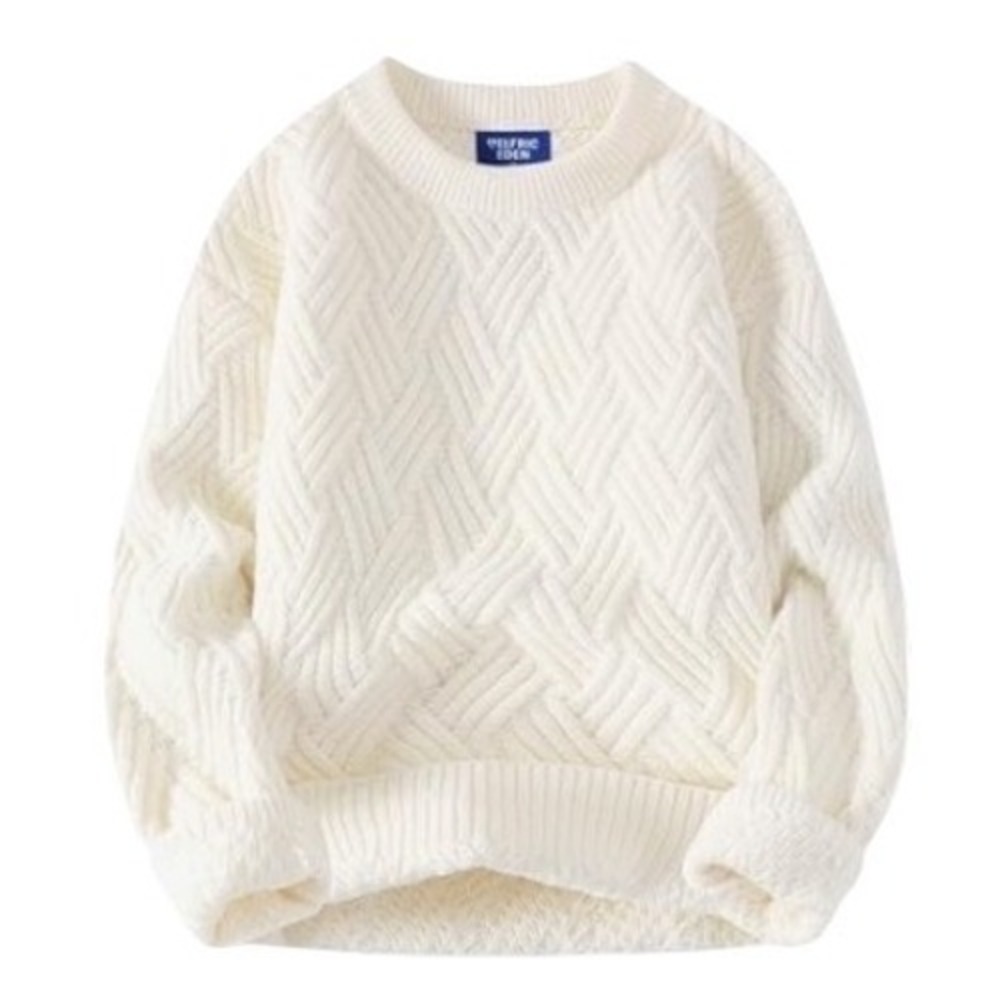 Aelfric Eden Cream Geometric Basket Weave Oversized‎ Knit Sweater XS NEW